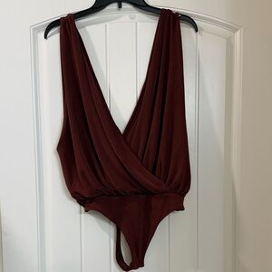 Elegant Burgundy Women's Bodysuit